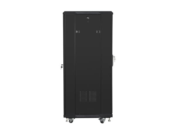 Lanberg FF01-6627-12B, Fristående rack, 27U, 800 kg, Knapplås, Kuggskenor, Justerbara fötter