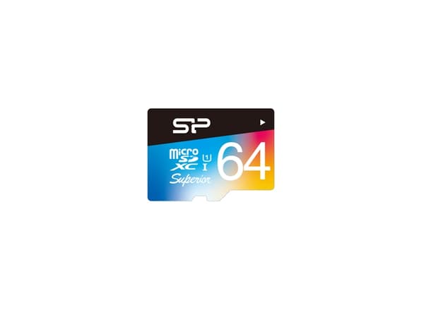Silicon Power Superior, 64 GB, MicroSDXC, Klasse 10, UHS-I, 90 MB/s, 45 MB/s