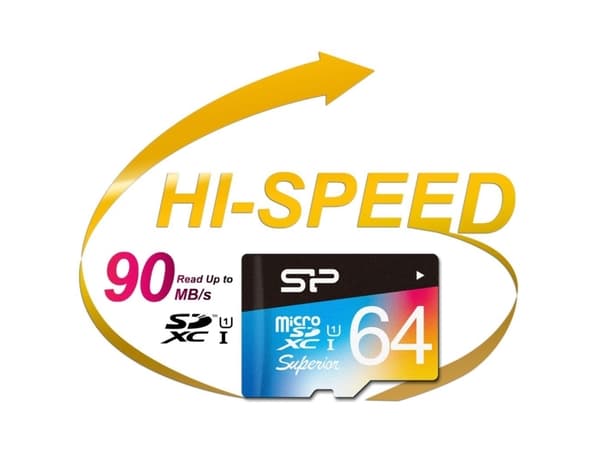 Silicon Power Superior, 64 GB, MicroSDXC, Klasse 10, UHS-I, 90 MB/s, 45 MB/s