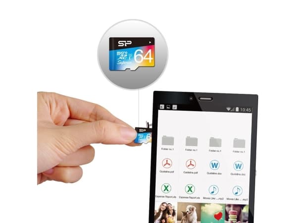 Silicon Power Superior, 64 GB, MicroSDXC, Klasse 10, UHS-I, 90 MB/s, 45 MB/s