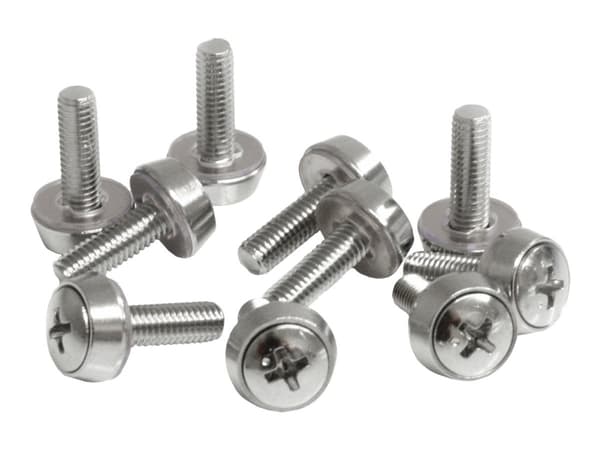 StarTech.com M5 x 12mm - Screws - 100 Pack - M5 Mounting Screws for Server Rack & Cabinet (CABSCREWSM5) - Skruvsats (paket om 100) - för P/N: RACK-18
