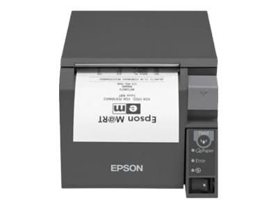 Epson TM T70II - Kvitteringsskriver - termolinje - Rull (7,95 cm) - 180 x 180 dpi - inntil 250 mm/sek - USB 2.0, LAN - kutter - svart