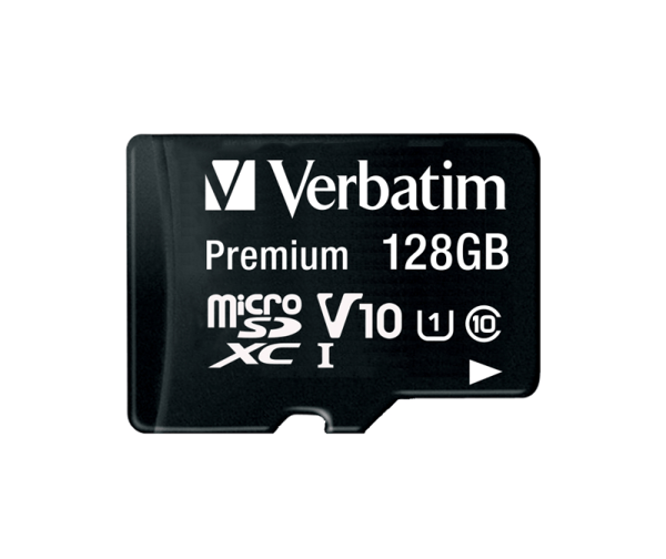 Verbatim Premium - Flash-minneskort (SD-adapter inkluderad) - 128 GB - UHS Class 1 / Class10 - 300x - mikroSDXC UHS-I