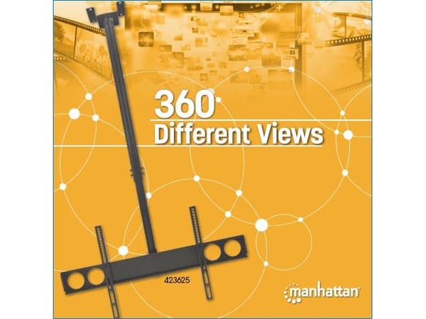 Manhattan 423625, 50 kg, 94 cm (37"), 177,8 cm (70"), 200 x 200 mm, 800 x 400 mm, Sort