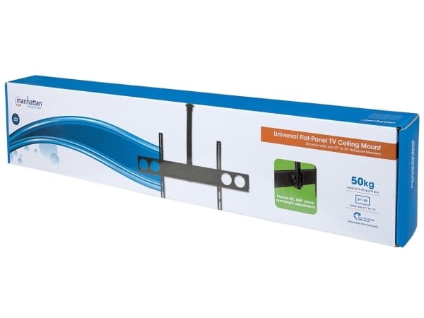 Manhattan 423625, 50 kg, 94 cm (37"), 177,8 cm (70"), 200 x 200 mm, 800 x 400 mm, Sort
