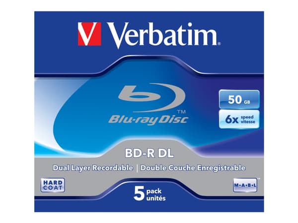 Verbatim - 5 x BD-R DL - 50 GB 6x - CD-eske
