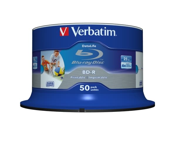 Verbatim DataLife - 50 x BD-R - 25 GB 6x - blekkstråleskrivbar overflate - spindel