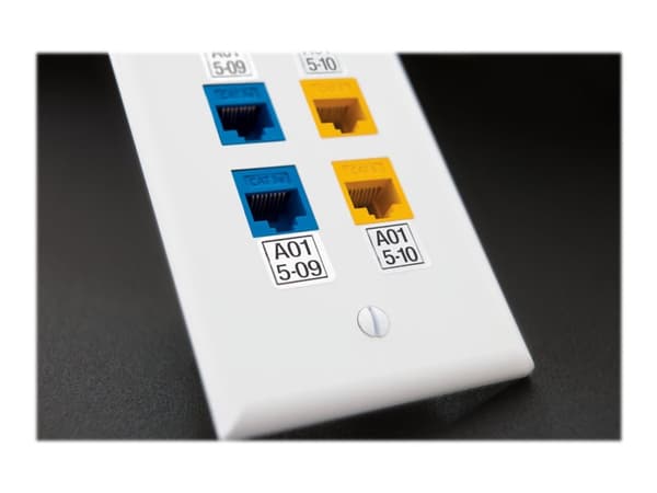 DYMO XTL - Polyester - permanent häftning - svart på vitt - 25 x 25 mm 250 kassett(er) tejp - för XTL 500
