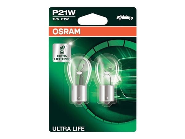 Osram Ultra Life - P21W - 21W - BA15s - 12V - Blister - 2 stk.