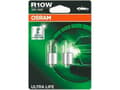 Miniatyrbilde 1 av 4: Osram Ultra Life R10W - 10W - BA15s - 12V - Blister - 2 stk.