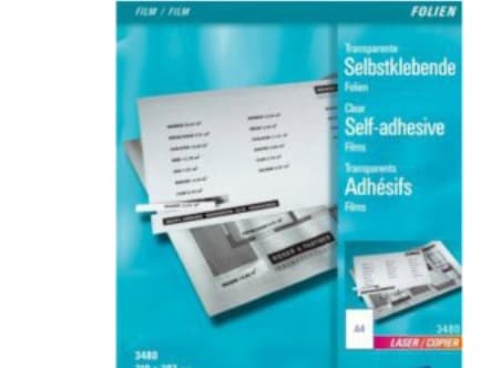 Avery Zweckform 3480 - Selv-adhesiv - 140 mikroner - mattransparent - A4 (210 x 297 mm) 100 ark film