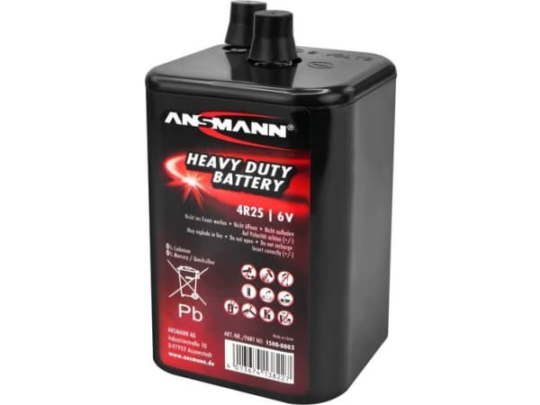 Ansmann 1500-0003, Engångsbatteri, 6V, Zink-Kol, 6 V, 1 styck, 9000 mAh