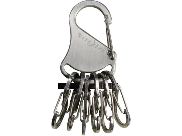 NITE Ize Key Carabiner NI-KRS-03-11 KeyRack 6 S-Biner Silver 1 kpl