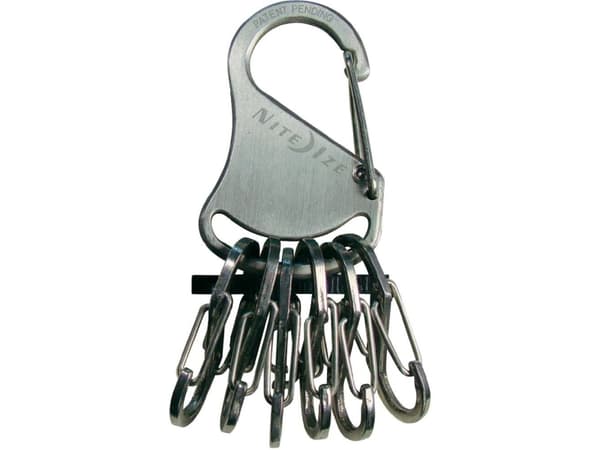 NITE Ize Nøgle-karabinhage NI-KRS-03-11 KeyRack 6 S-Biner Sølv 1 stk