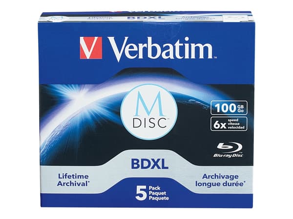 Verbatim M-Disc - 5 x M-DISC BDXL - 100 GB 6x - cd-böcker