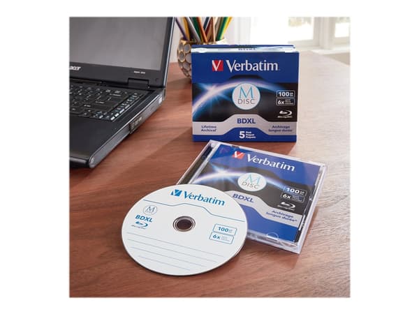 Verbatim M-Disc - 5 x M-DISC BDXL - 100 GB 6x - cd-böcker