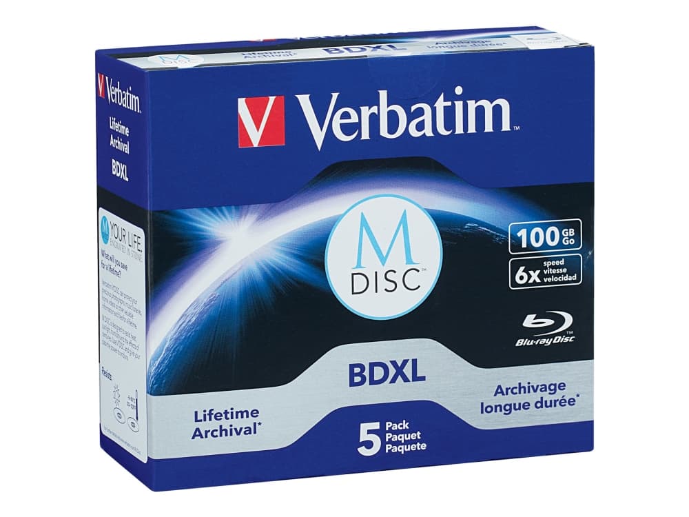 Verbatim M-Disc - 5 x M-DISC BDXL - 100 GB 6x - cd-böcker