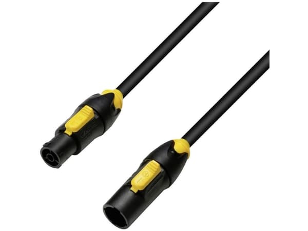 Adam Hall 8101 TCONL 0300 IP65 Strøm Tilslutningskabel [1x PowerCon-tilslutning - 1x PowerCon-stik] 3.00 m Sort