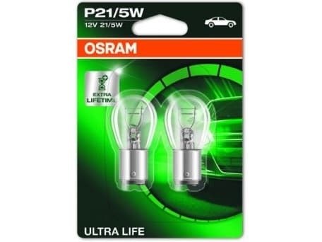 Osram Ultra Life P21/5W - 21/5W - BAY15d - 12V - Blister - 2 stk.