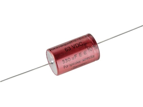 Visaton VS-330/63BA, Fixed capacitor, Sylindriske, Rød, DC, 330000 nF, 10%