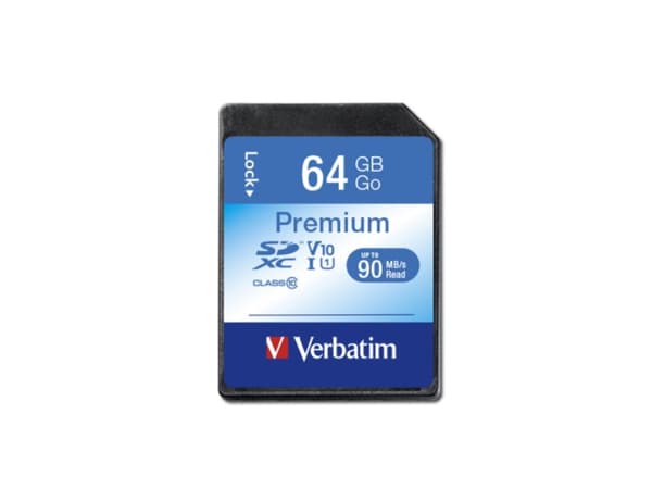 Verbatim Premium - Flashhukommelseskort - 64 GB - Klasse 10 - SDXC