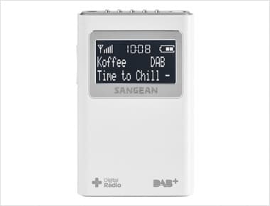 Sangean DPR-39, Kannettava, DAB+, FM, 87,5 - 108 MHz, CT, PS, PTY, RT, LCD, Valkoinen