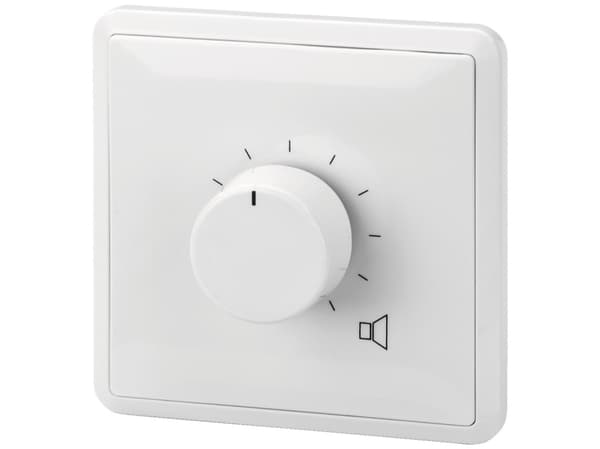 Monacor ATT-324PEU, Rotasjonsvolumkontroll, Vegg-montert, Hvit, 50 - 18000 Hz, 24 W, 80 mm