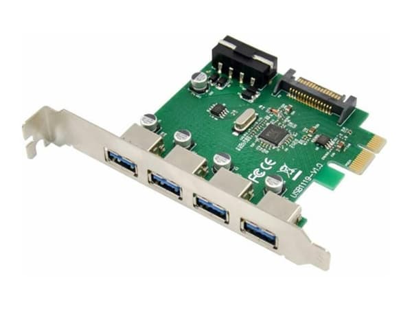 MicroConnect - USB-adapter - PCIe 2.0 - USB 3.0 x 3 + USB 3.0 (intern)
