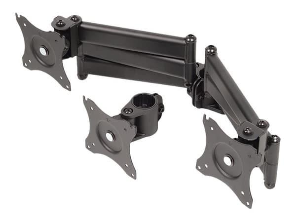 Maclean MC-691 - Monteringssett - justerbar arm - for 3 LCD-skjermer - plastikk, aluminium, stål - svart - skjermstørrelse: 13"-27" - skrivebordsmont