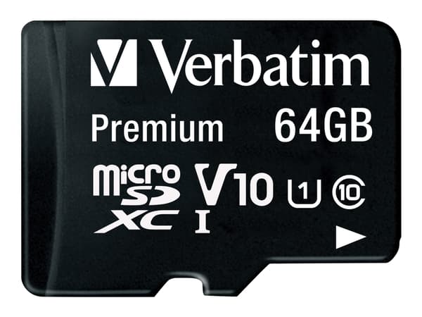 Verbatim Premium - Flash-minneskort (SD-adapter inkluderad) - 64 GB - Class 10 - mikroSDXC UHS-I