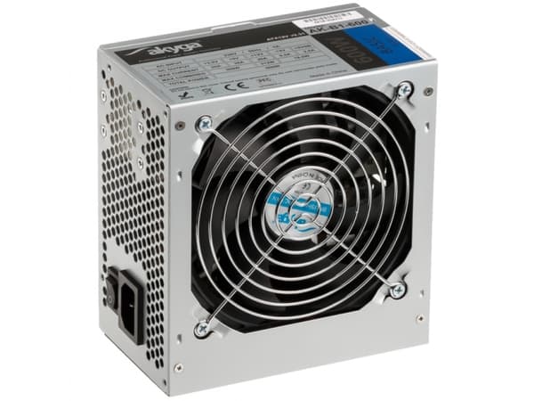 Akyga Basic Series AK-B1-600 - Strømforsyning (intern) - ATX12V 2.31 - AC 230 V - 600 watt - PFC - grå