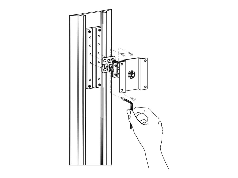 Ergotron - Monteringskomponent (fästen för skenmontering) - för platt panel - aluminium - väggmonterbar - för ARMS 100 series, 200 series, 300 series