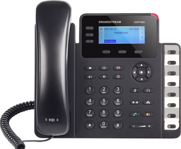 Grandstream Networks GXP1630, IP Phone, Musta, Harmaa, Johdollinen puhelin, Pöytä/Seinä, Linux, 3 linjat