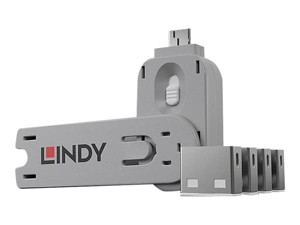 Lindy USB Port Blocker - USB-portblockerare - vit