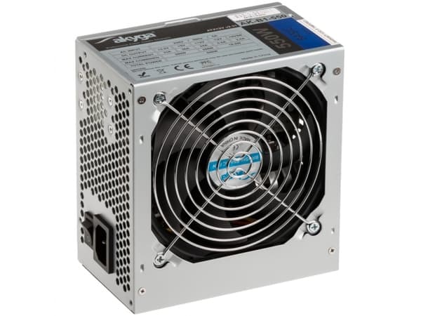 Akyga Basic Series AK-B1-550 - Strømforsyning (intern) - ATX12V 2.31 - AC 230 V - 550 watt - PFC - grå