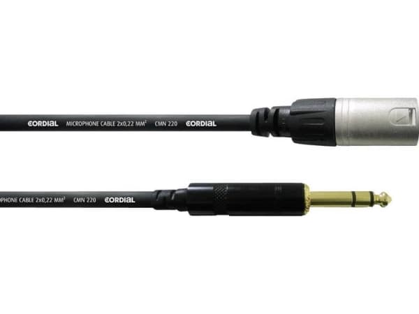 Cordial CFM 0,6 MV XLR Adapterkabel [1x XLR-stik - 1x Jackstik 6,3 mm] 0.60 m Sort