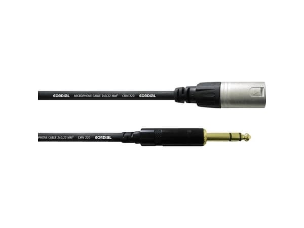 Cordial CFM 0,6 MV XLR Adapterkabel [1x XLR-stik - 1x Jackstik 6,3 mm] 0.60 m Sort