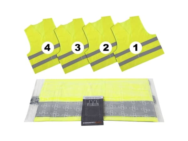 Sikkerhedsvest, 4 stk. vakuumpakket