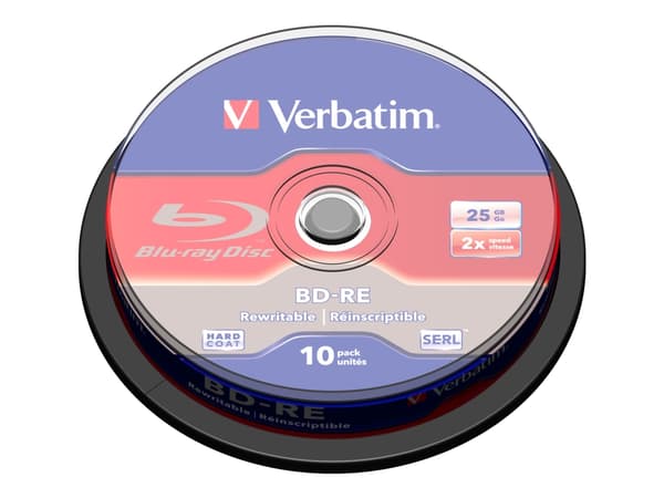 Verbatim - 10 x BD-RE - 25 GB 2x - spindel