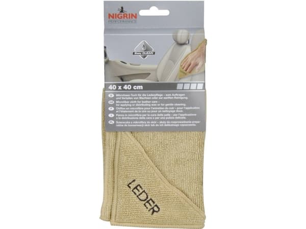 NIGRIN 71115 Leder Mikrofiberklud 1 stk (L x B) 40 cm x 40 cm