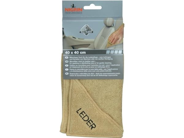 NIGRIN 71115 Leder Mikrofiberklud 1 stk (L x B) 40 cm x 40 cm