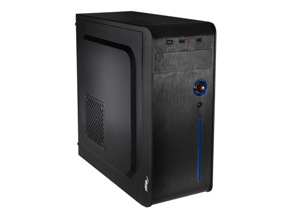 Akyga AK939BL - Tower - ATX - ingen strömförsörjning (ATX) - svart med blå inslag - USB/ljud Svart