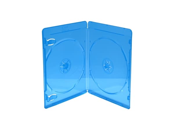 MediaRange BOX39-2-50, Blu-ray-fodral, 2 diskar, Blå, Transparent, Plast, 120 mm, Dammresistent, Reptålig, Stöttålig