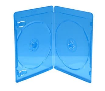 MediaRange BOX39-2-50, Blu-ray-fodral, 2 diskar, Blå, Transparent, Plast, 120 mm, Dammresistent, Reptålig, Stöttålig
