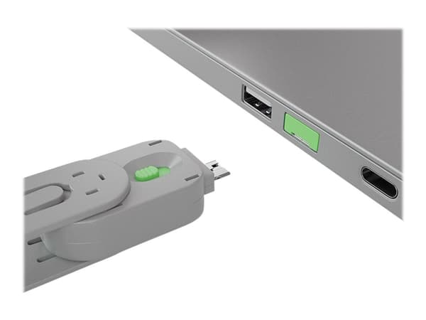 Lindy 40451, Portin lukitsin + avain, USB A-tyyppi, Vihreä, Akryylinitriilibutadieenistyreeni (ABS), 5 kpl, Muovipussi
