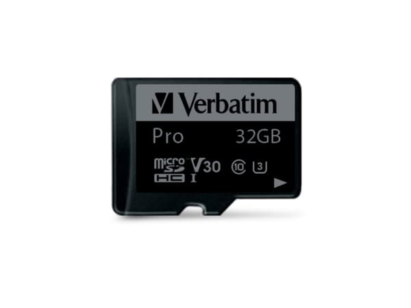 Verbatim PRO - Flashminnekort (SD-adapter inkludert) - 32 GB - UHS Class 3 / Class10 - 300x/600x - microSDHC UHS-I