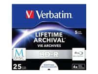 Verbatim M-Disc - 5 x BD-R - 25 GB 4x - yta utskrivbar med bläckstråleskrivare - CD-fodral