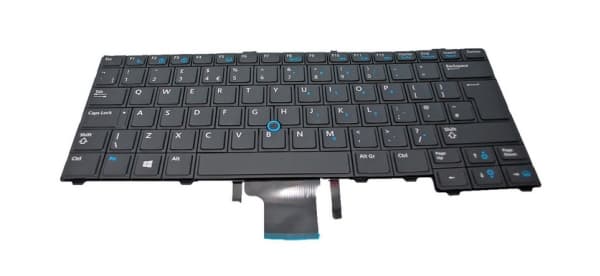 Dell - Erstatningstastatur for bærbar PC - bakbelysning - Storbritannia
