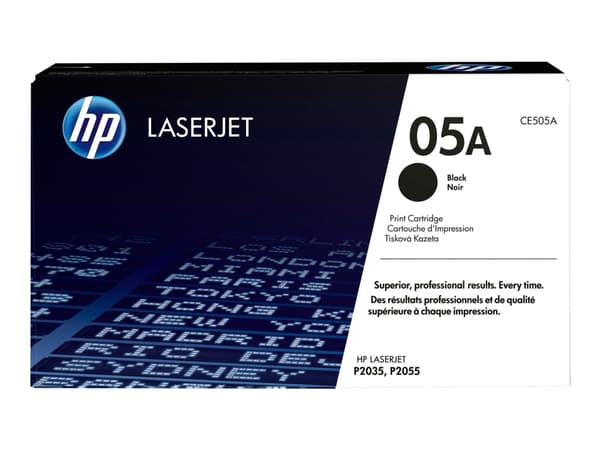 HP 05A - 2-pack - svart - original - LaserJet - tonerpatron (CE505D) - for LaserJet P2035, P2035n, P2055, P2055d, P2055dn, P2055x