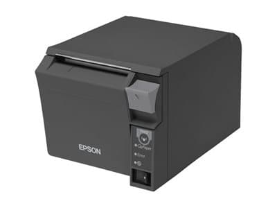 Epson TM T70II - Kvitteringsskriver - termolinje - Rull (8 cm) - 180 dpi - inntil 250 mm/sek - USB 2.0, seriell - kutter - mørk grå